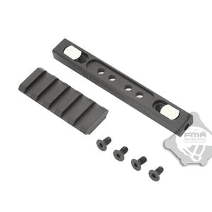 FMA CNC LOWPRO 45° Handguard RIS Rail - Black