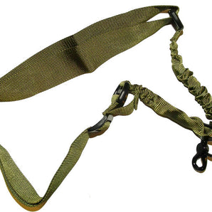 Tactical 1-point bungee sling, Olive - 1 carbine