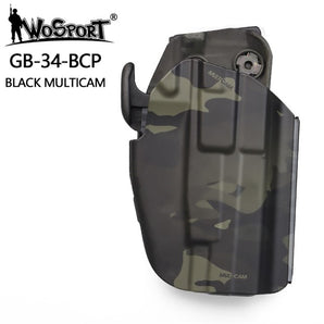 WST Universal Belt Holster GB34 Compact (Glock 19, USP, CZ Duty) , Right Hand - MC Black