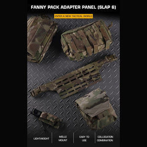 WST Fanny Pack Molle Adapter Panel , Large (6 Rows) - Coyote