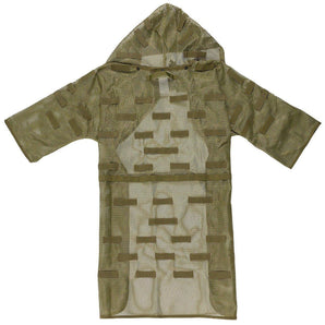 Camouflage mesh cloak with eyelet and hood Olive Drab