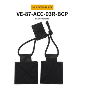 Fastener with velcro for open pouch - MC Black