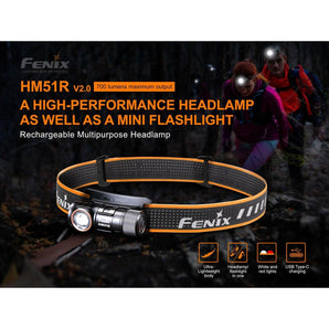 FENIX HM51R Ruby V2.0 RECHARGEABLE HEADLAMP