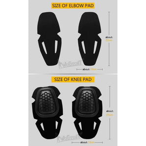 G4 Protective gear tactical Kneepads (without plastic)and elbow pads set - Black