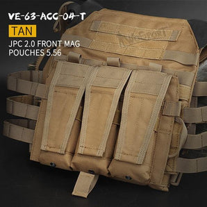 JPC vest 2.0 front accessory package 5.56 triple package - TAN