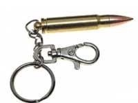 Key chain with carbine cartridge GOLD - 5,56