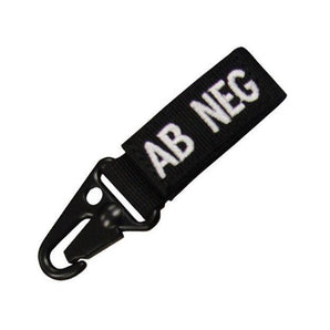 Keychain with blood group BLACK - A POS