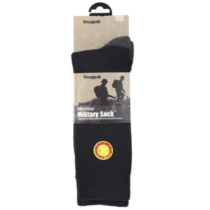 Merino Military Sock- Black