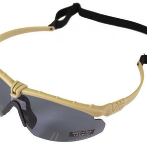 Nuprol Glasses BATTLE PRO'S - Tan Frame / Smoked Lense w/Insert