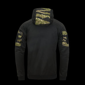 ROGUE Hoodie (FullZip) - Black / Desert Night Camo