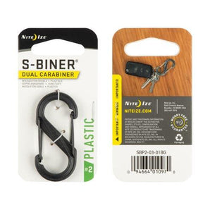 S-BINER(R) PLASTIC DUAL CARABINER, black - size 2