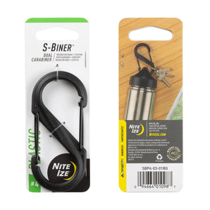 S-BINER(R) PLASTIC DUAL CARABINER, black - size 4