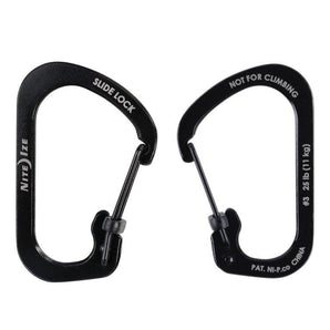 SLIDELOCK(R) CARABINER STAINLESS STEEL, black - size 4