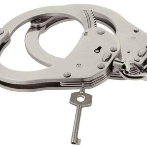 Stainless steel police handcuffs